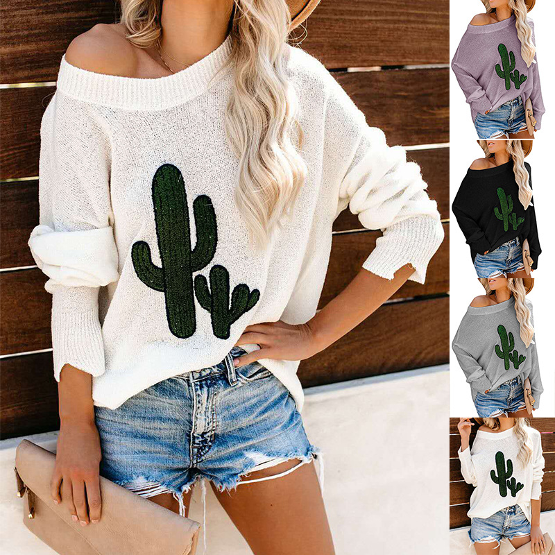 Spring Summer European & American Platform Women's Knit Shirt Fashion Trendy Hole Pullover Sweater Women's - Preview 2