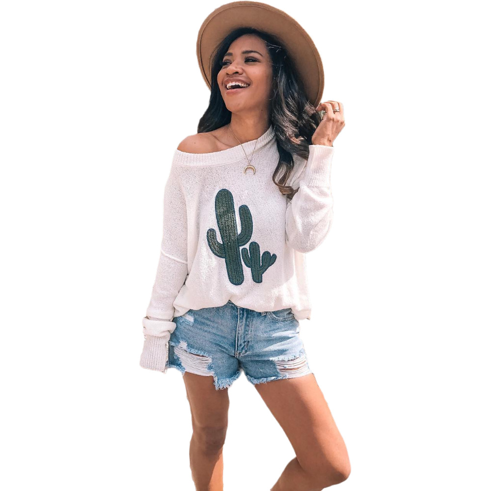 Spring Summer European & American Platform Women's Knit Shirt Fashion Trendy Hole Pullover Sweater Women's - Preview 6
